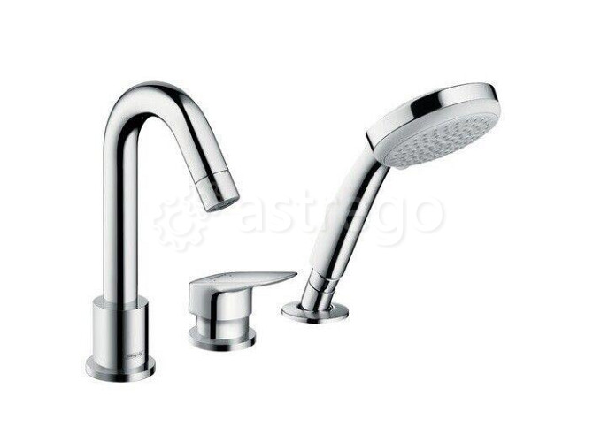 Смеситель для ванны и душа Hansgrohe, Logis, тип открывания воды - однорычажный 71313000 Москва - изображение 1