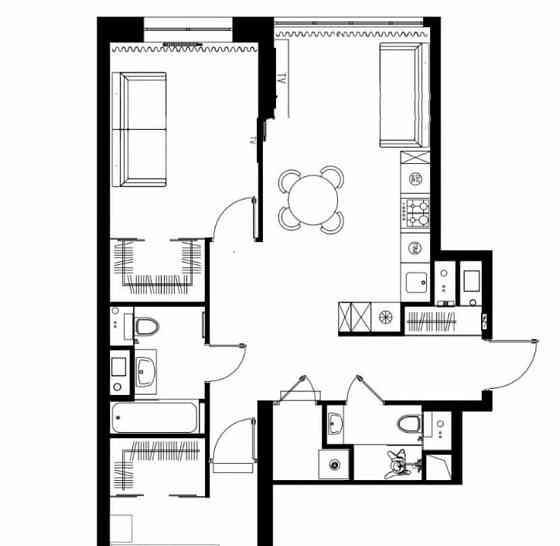 2-комн. квартира, 67 м2, 17/25 эт. Москва