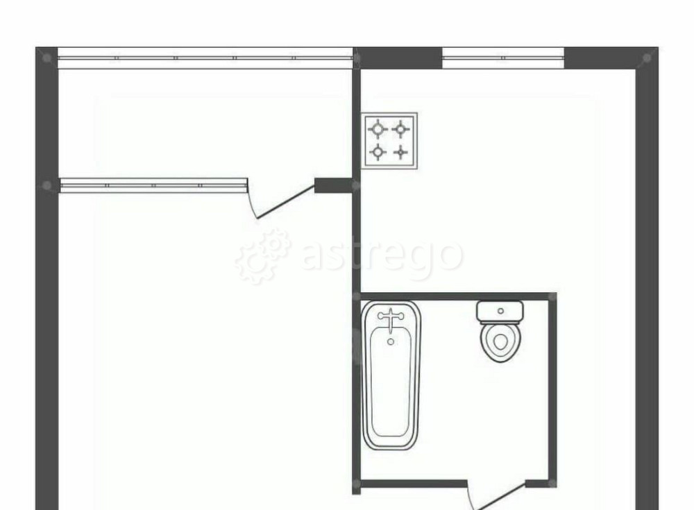1-комн. квартира, 33.3 м2, 1/5 эт. Белогорск - изображение 3