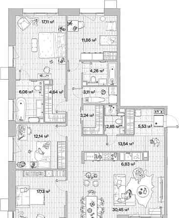 4-комн. квартира, 139.66 м2, 6/10 эт. Москва