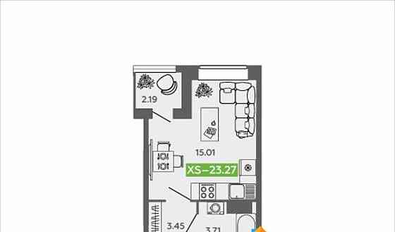 Студия, 23.27 м2, 7/9 эт. Северодвинск