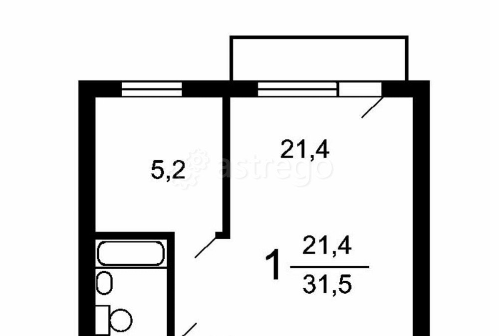 1-комн. квартира, 33 м2, 9/9 эт. Москва - изображение 3