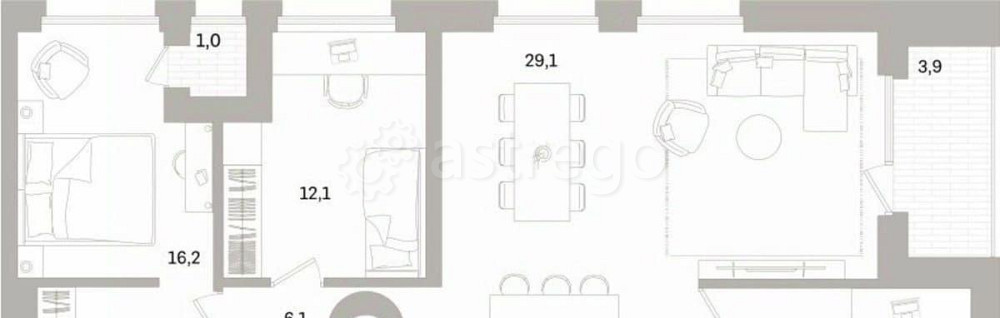 3-комн. квартира, 106.58 м2, 7/16 эт. Санкт-Петербург - изображение 1