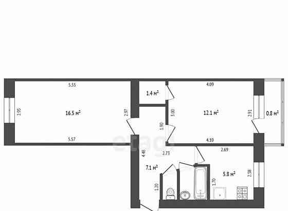 2-комн. квартира, 45.7 м2, 5/5 эт. Стерлитамак