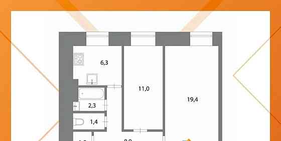 2-комн. квартира, 49.9 м2, 2/4 эт. Санкт-Петербург