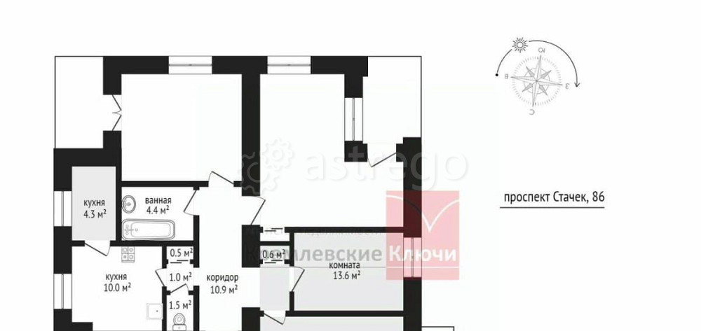 Комната, 29.9 м2, 6/6 эт. Санкт-Петербург - изображение 3