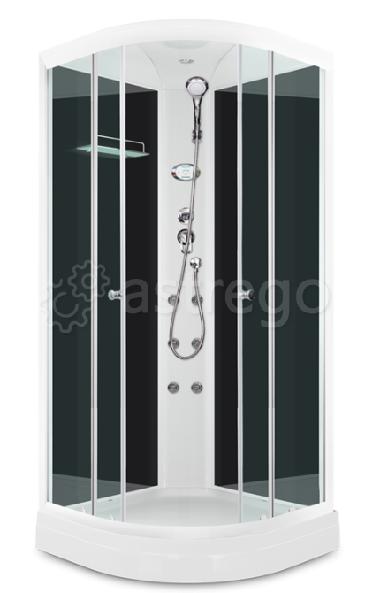 Душевая кабина 100х100 низкий поддон Domani-Spa Delight 110 Ч/Т гидро Красноярск - изображение 1