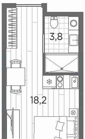 1-комн. апарт-ы, 22 м2, 4/13 эт. Санкт-Петербург