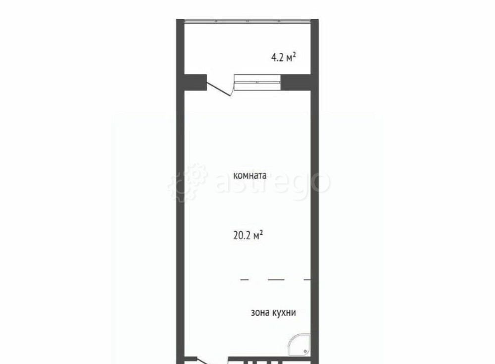 Студия, 27.4 м2, 2/16 эт. Красноярск - изображение 7