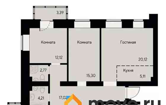 4-комн. квартира, 89.1 м2, 2/8 эт. Красноярск