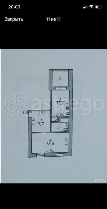 1-комн. квартира, 46.3 м2, 1/12 эт. Астрахань - изображение 9