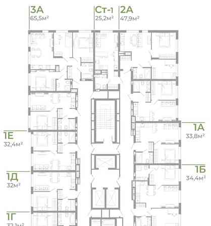 2-комн. квартира, 54.3 м2, 24/25 эт. Астрахань