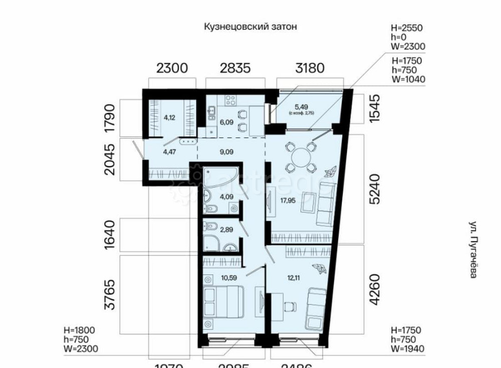 3-комн. квартира, 74.15 м2, 5/31 эт. Уфа - изображение 2