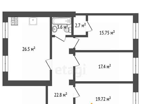 4-комн. квартира, 105 м2, 2/5 эт. Москва