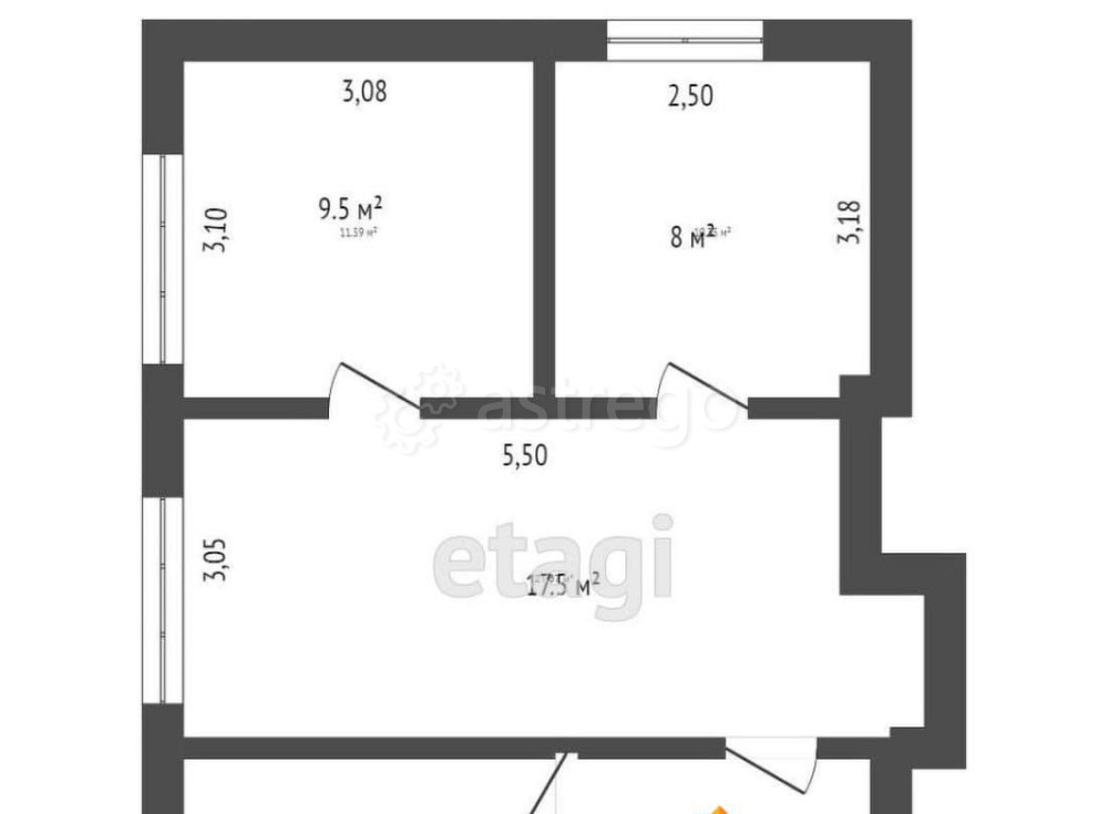 3-комн. квартира, 48.7 м2, 1/5 эт. Белокуриха - изображение 6