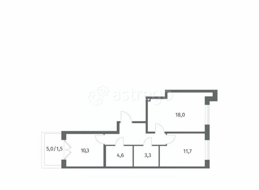 2-комн. квартира, 57.3 м2, 8/8 эт. Санкт-Петербург - изображение 1