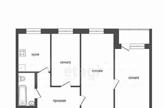 3-комн. квартира, 55 м2, 3/9 эт. Красноярск