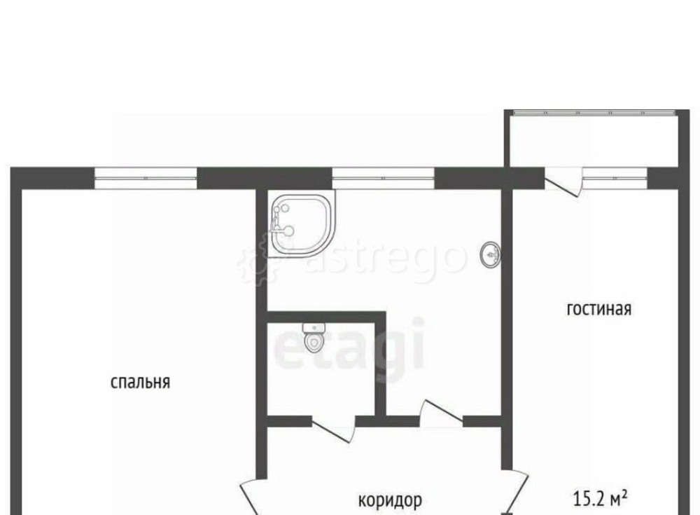 2-комн. квартира, 45 м2, 1/5 эт. Яхрома - изображение 7