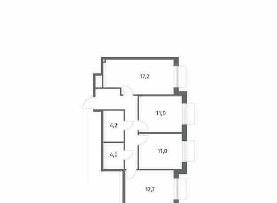 3-комн. квартира, 71.1 м2, 2/8 эт. Санкт-Петербург