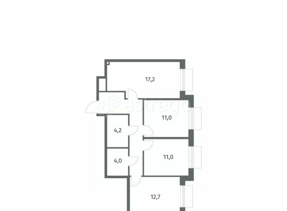3-комн. квартира, 71.1 м2, 2/8 эт. Санкт-Петербург - изображение 1