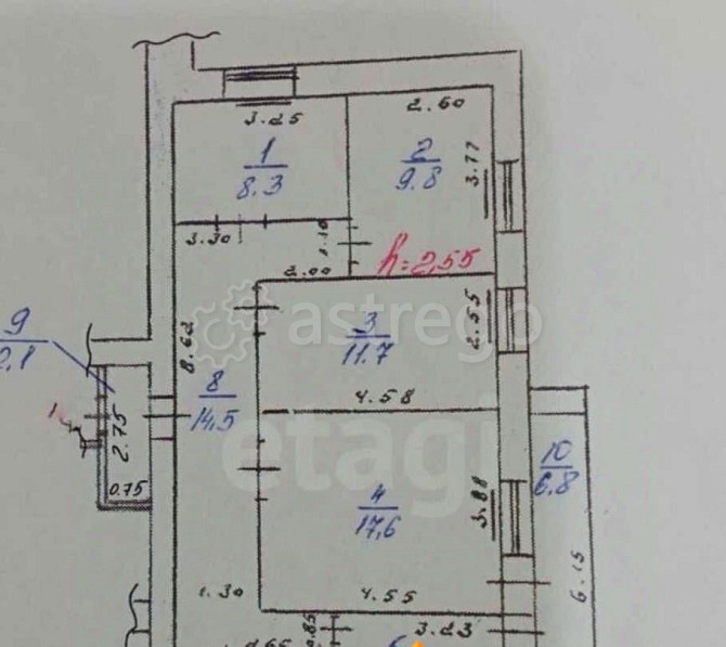 4-комн. квартира, 82.3 м, 7/9 эт. Майкоп - изображение 7