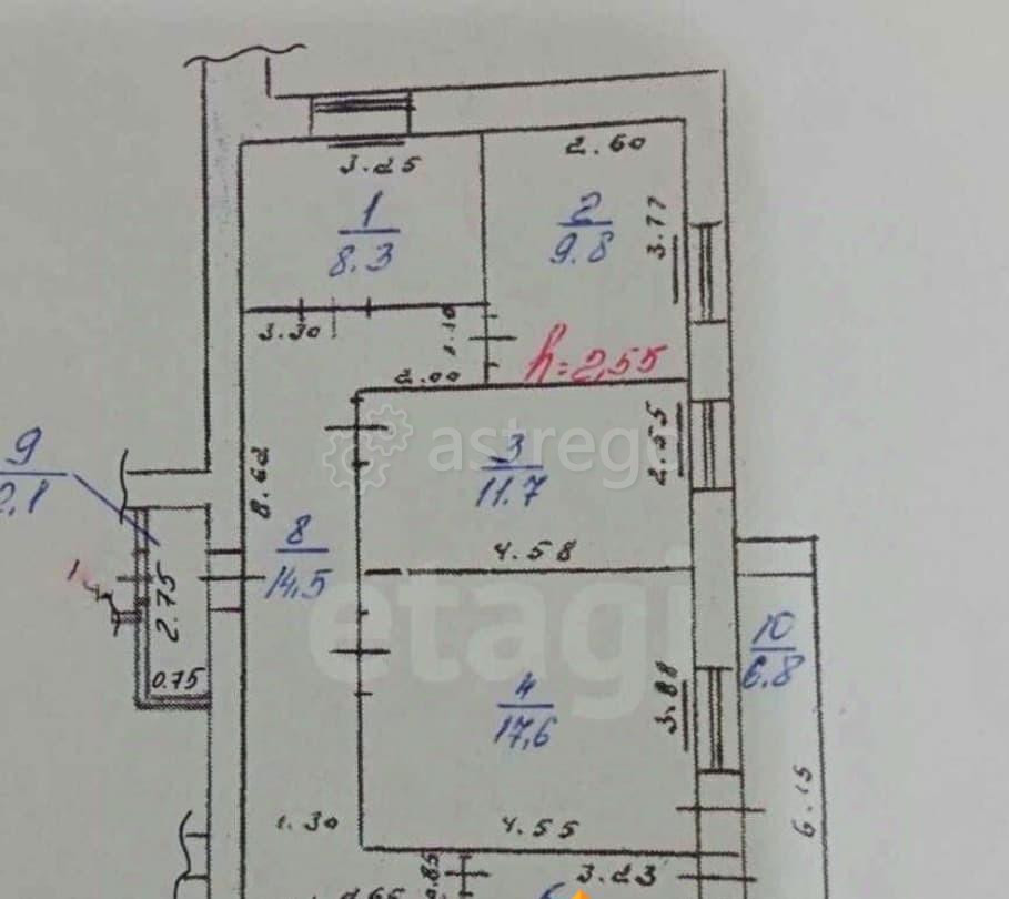 4-комн. квартира, 82.3 м, 7/9 эт. Майкоп - изображение 7