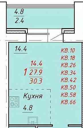 1-комн. квартира, 30.9 м2, 1/9 эт. Новоалтайск