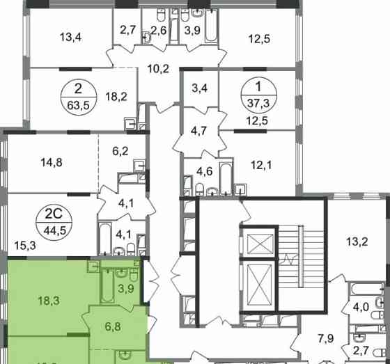 3-комн. квартира, 90.9 м2, 5/17 эт. Москва