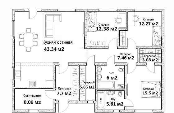 Коттедж, 138 м2, 1 эт. Москва