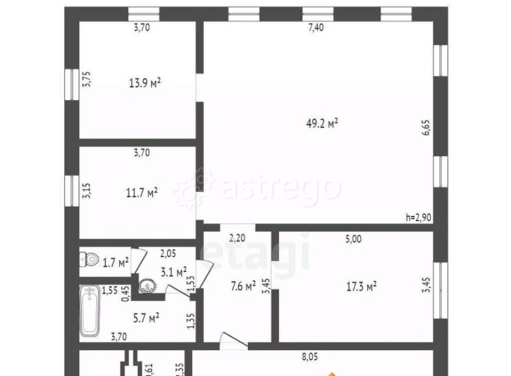 Дом, 161.3 м2, 5.9 сотки, 1 эт. Бийск - изображение 2