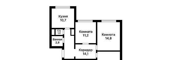 3-комн. квартира, 75 м2, 2/17 эт. Королев