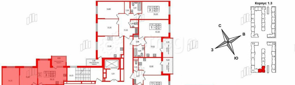 4-комн. квартира, 85.5 м2, 5/5 эт. Санкт-Петербург - изображение 7