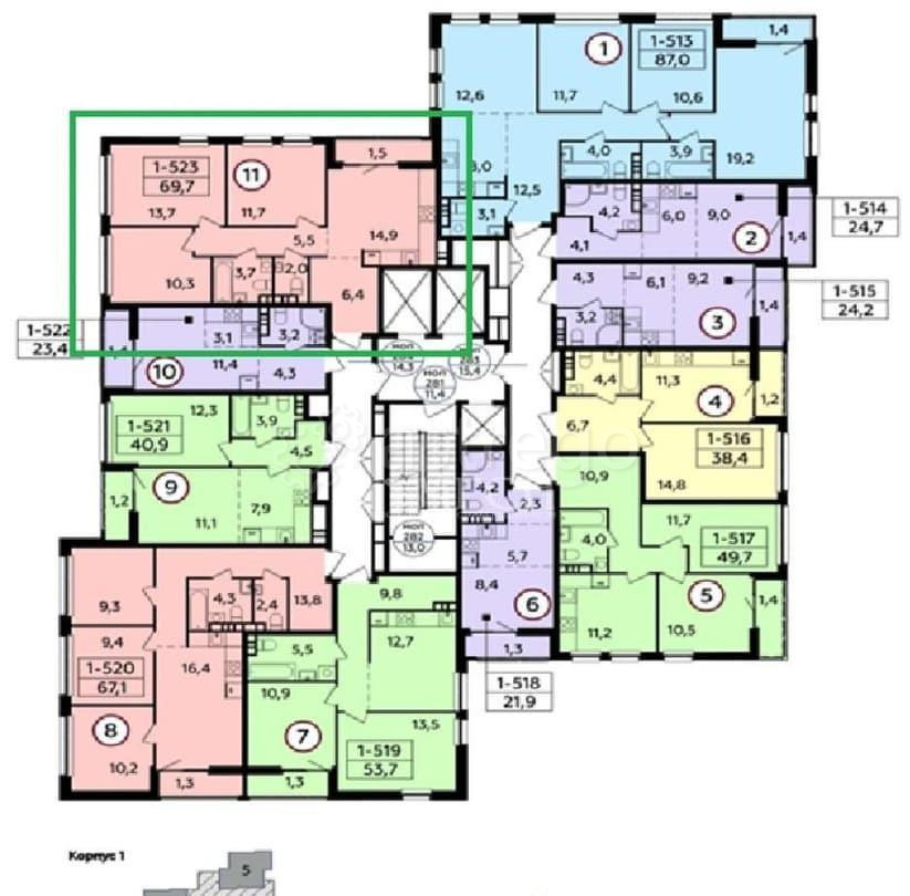 3-комн. квартира, 70 м2, 9/21 эт. Москва - изображение 3