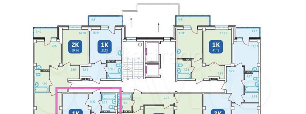 1-комн. квартира, 35.6 м2, 2/10 эт. Сосновоборск - изображение 1