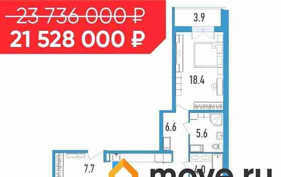 3-комн. квартира, 110.4 м2, 11/18 эт. Санкт-Петербург
