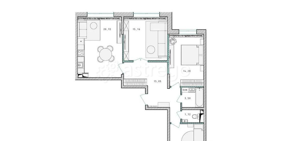 3-комн. квартира, 86.2 м2, 16/17 эт. Пушкино - изображение 1