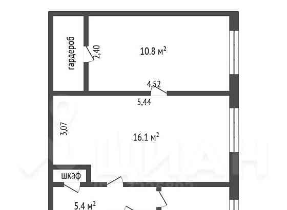 2-комн. квартира, 44 м2, 2/4 эт. Санкт-Петербург
