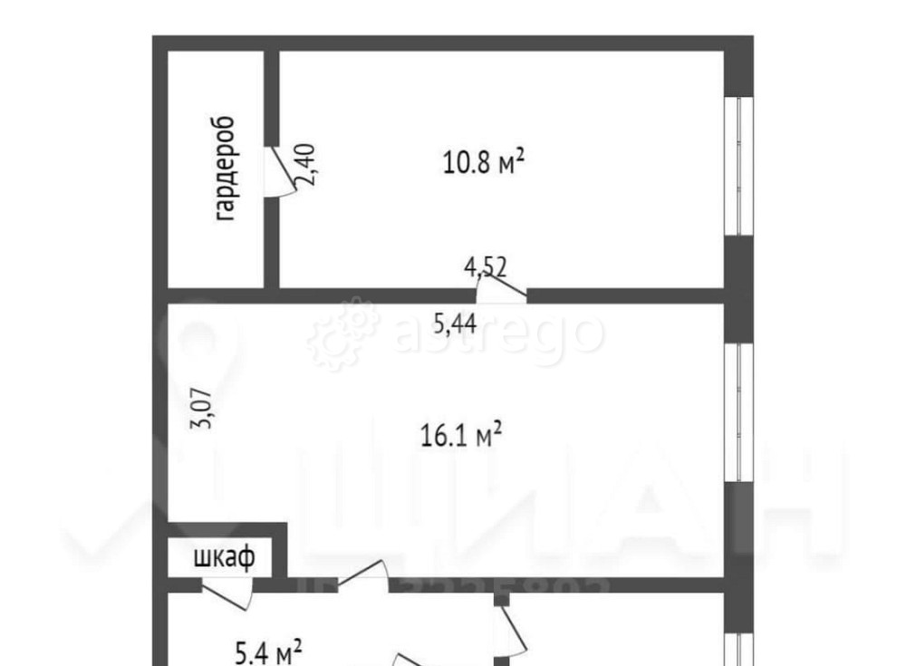 2-комн. квартира, 44 м2, 2/4 эт. Санкт-Петербург - изображение 2