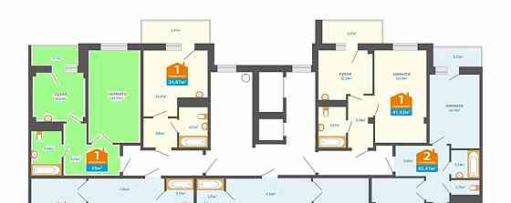 1-комн. квартира, 45 м2, 3/10 эт. Сосновоборск