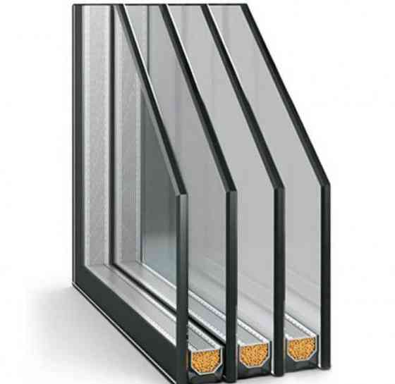 Двухкамерный стеклопакет, толщина 24 мм, расстояние 16 мм Краснодар