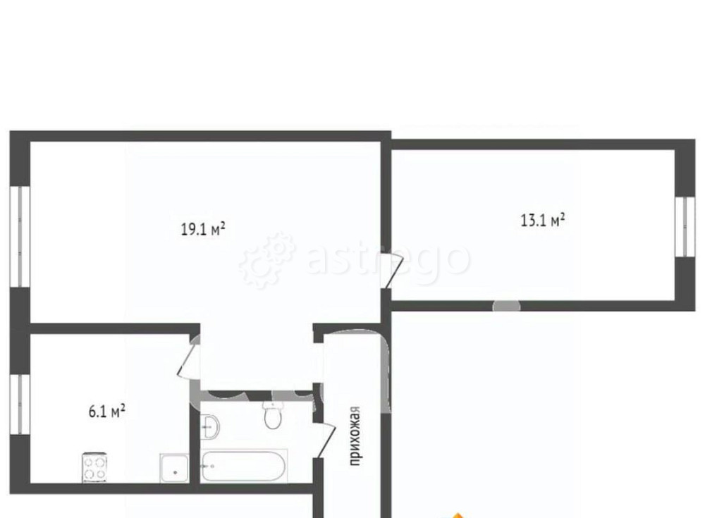 2-комн. квартира, 46 м2, 5/5 эт. Норильск - изображение 5