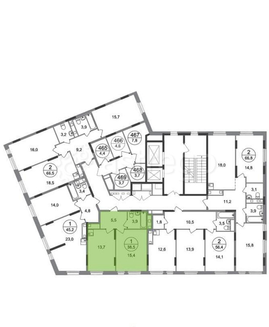 1-комн. квартира, 38 м2, 12/17 эт. Москва - изображение 4