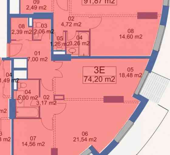 2-комн. квартира, 75 м2, 12/41 эт. Химки