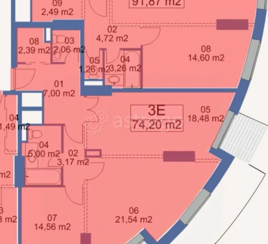 2-комн. квартира, 75 м2, 12/41 эт. Химки - изображение 6