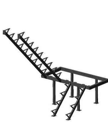 Металлический каркас к лестнице ЛЕС-06 универсальной (поворот 180) В-2122 Новосибирск