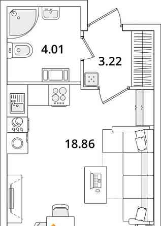 Студия, 28.3 м2, 11/22 эт. Санкт-Петербург