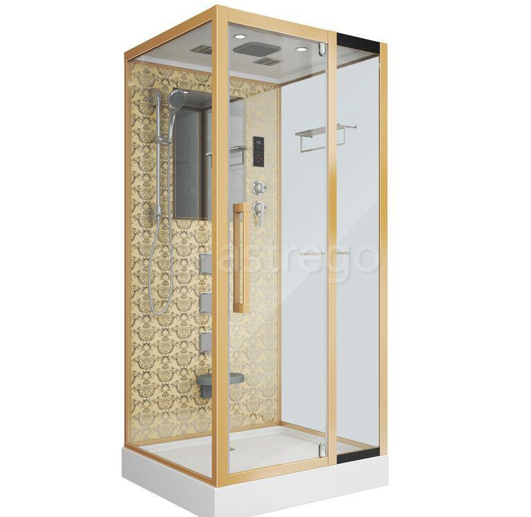Душевая кабина NG-7714G 1000x900х2150 низкий поддон стенки ЗОЛОТО 5 мест Niagara Москва - изображение 1