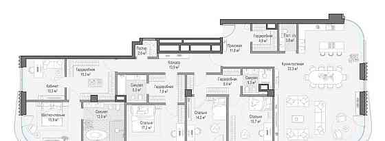 6-комн. квартира, 244 м2, 2/14 эт. Москва