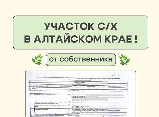 Земельный участок, 11.78 га Алтайское
