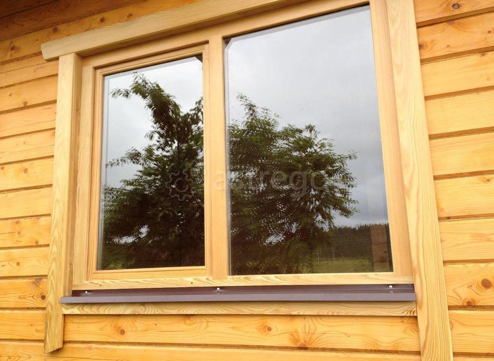 Деревянное окно из массива лиственницы стеклопакет 36-40 мм Пермь - изображение 1